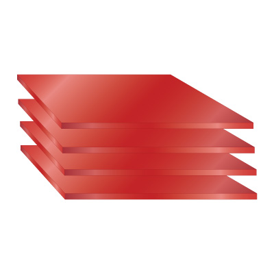 Anodized Aluminium Sheet - Red